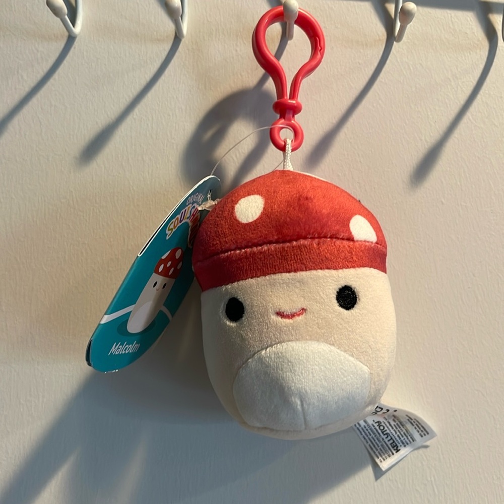 Squishmallow 3.5” Malcolm the mushroom Clip
